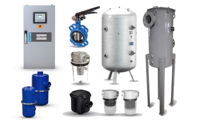 Filtreler, valfler, separatörler, göstergeler ve tanklar